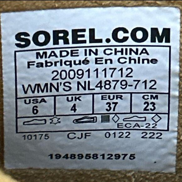 Sorel Women's Hi-Line Lace Boots Geo Yellow/Jet Combat Boots Size 6 NEW - Picture 7 of 7